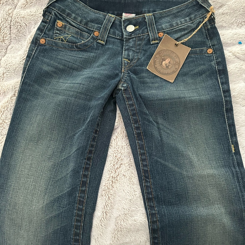 New Women's True Religion Blue Jeans (short)